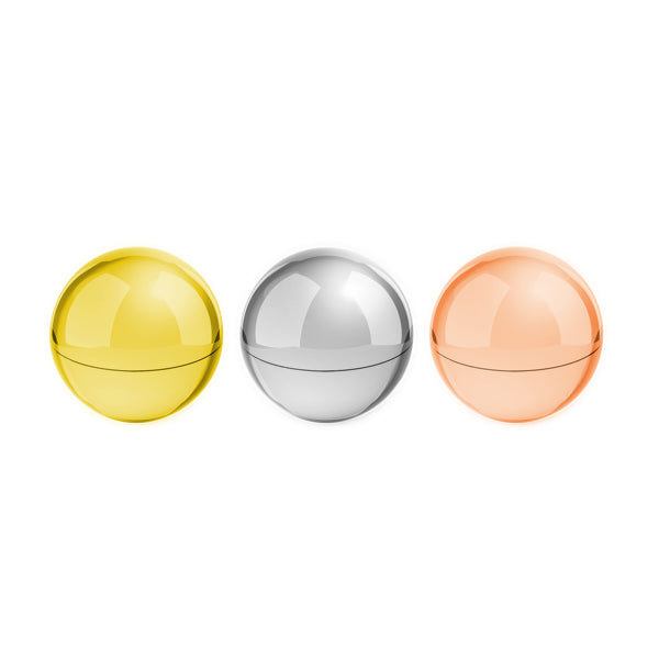 Pack monedero metalizado y bálsamo labial esfera