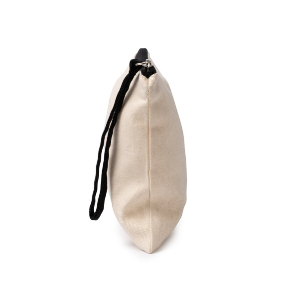 Neceser personalizado algodón con cremallera y asa de color