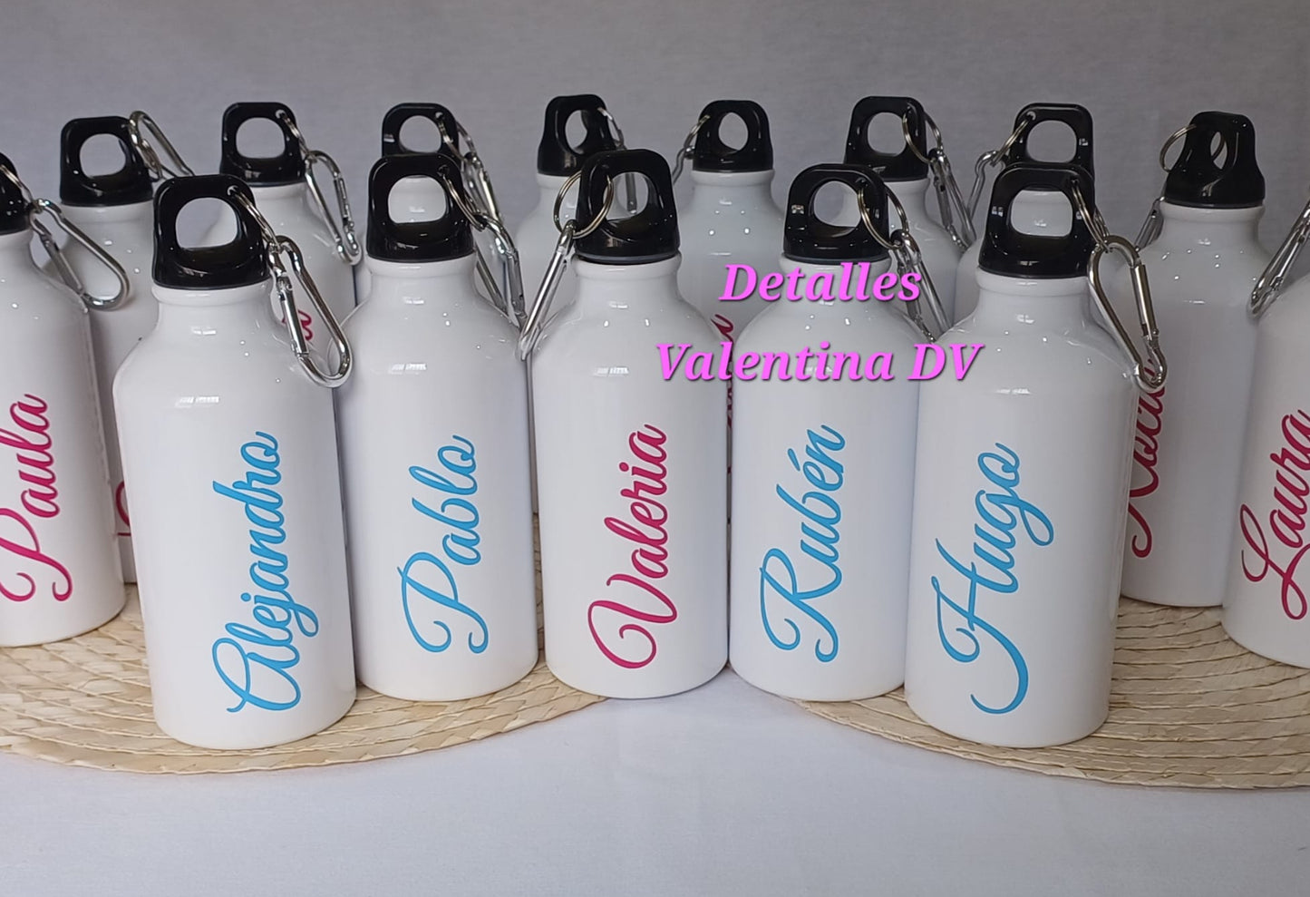 Bidón blanco con nombre