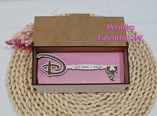 Llave mágica Disney personalizada con caja