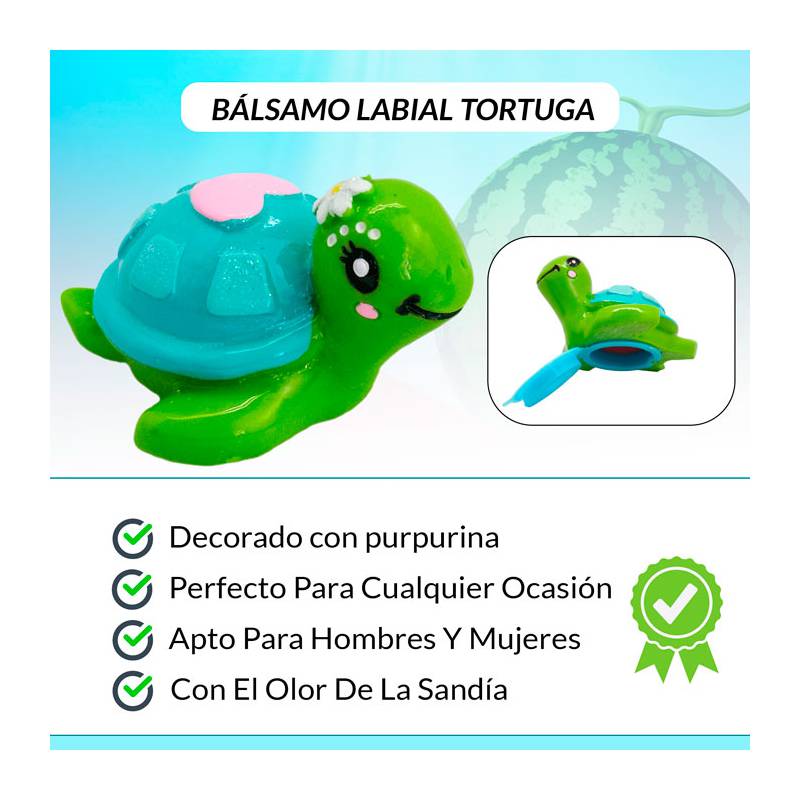 Bálsamo labial tortuga purpurina