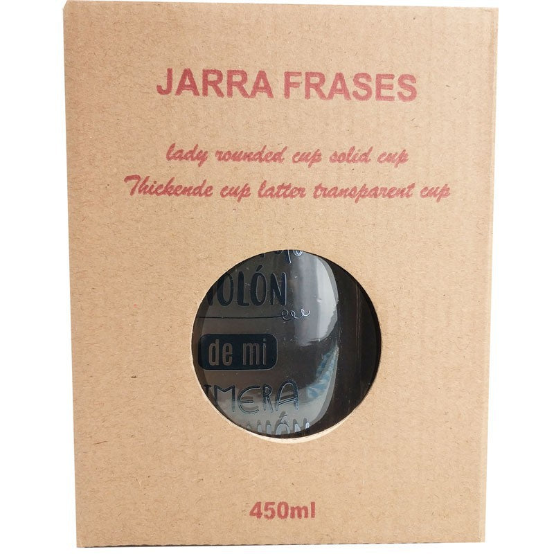 Jarra cristal con caña "Recuerdo molón"