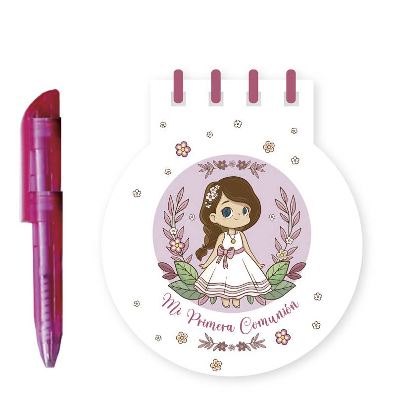 Mi primera comunión libreta + boli en bolsita