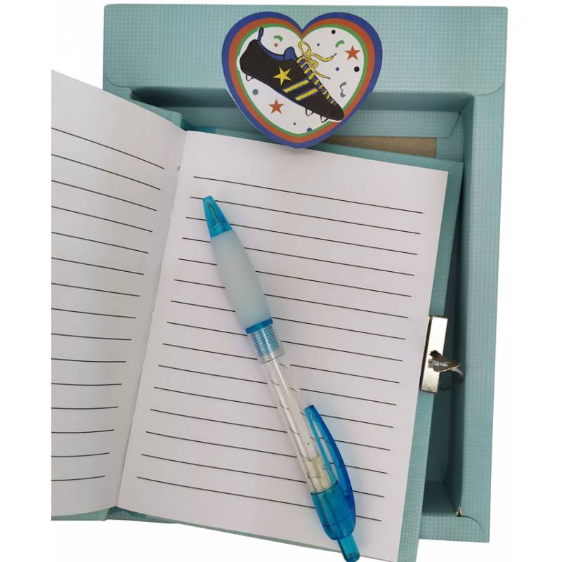 Set de regalo diario + bolígrafo fútbol