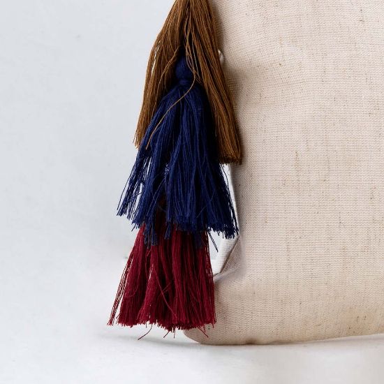 Neceser personalizado de cáñamo con borlas