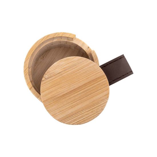 Joyero personalizado de bambú con espejo interior