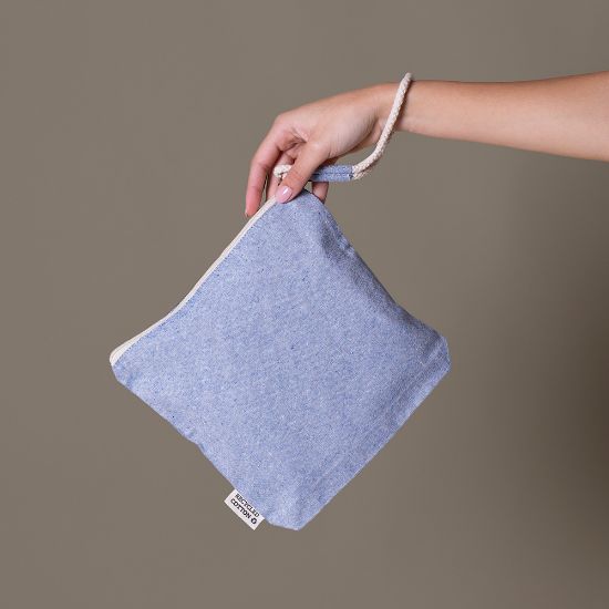 Neceser personalizado de algodón con asa de cuerda