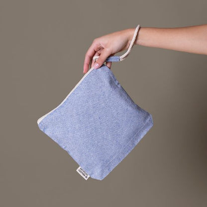 Neceser personalizado de algodón con asa de cuerda