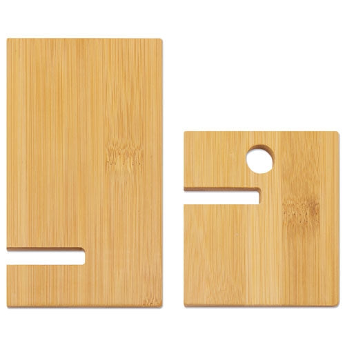 Soporte de bambú para móvil personalizado grabado a láser