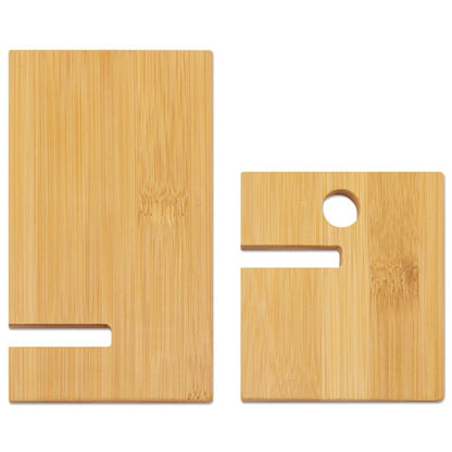 Soporte de bambú para móvil personalizado grabado a láser