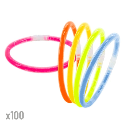 Pack de 100 pulseras luminosas Neón
