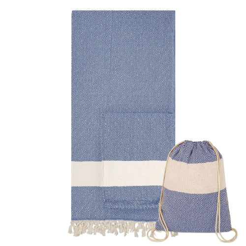 Toalla personalizada con mochila de algodón