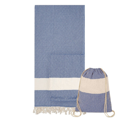 Toalla personalizada con mochila de algodón