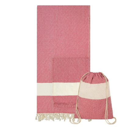 Toalla personalizada con mochila de algodón