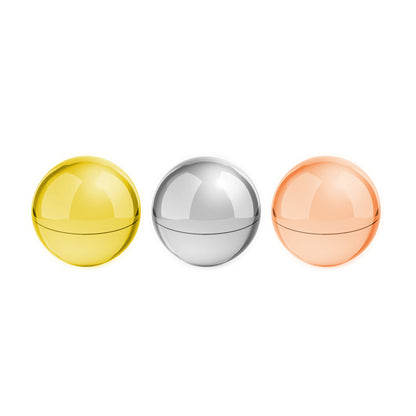 Pack monedero metalizado y bálsamo labial esfera