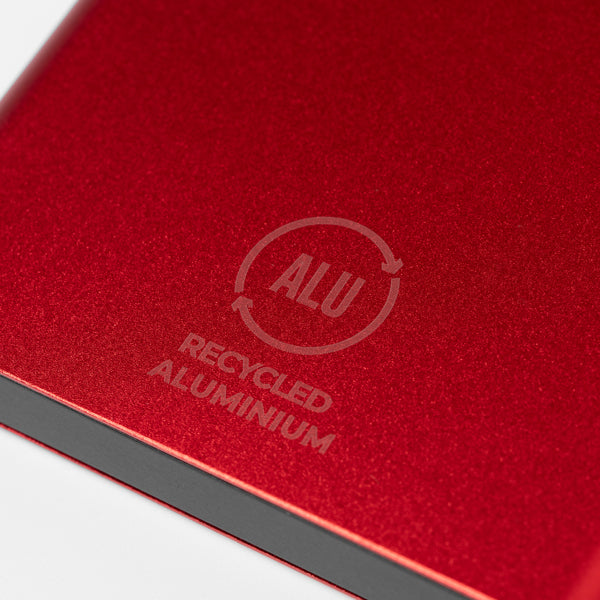 Batería externa personalizada de aluminio reciclado