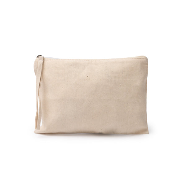 Neceser personalizado algodón con cremallera y asa de color