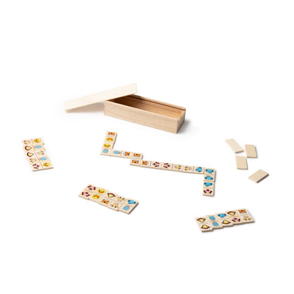 Dominó personalizado de madera infantil con diseño de animales