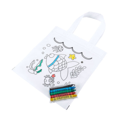 Bolsa infantil para colorear con juego de ceras
