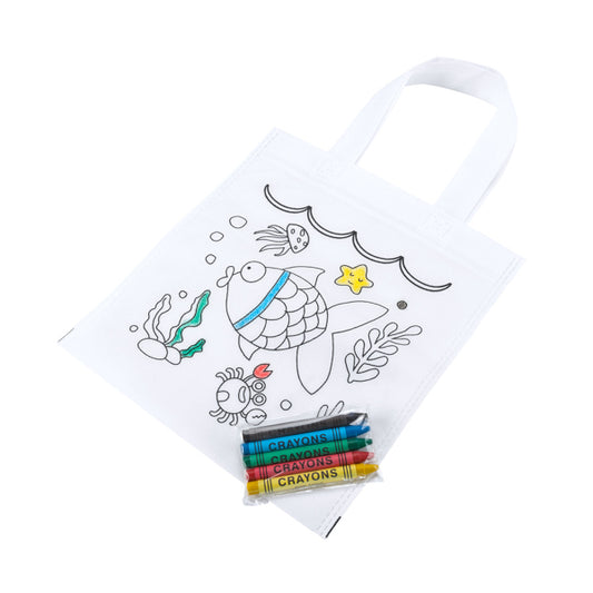 Bolsa infantil para colorear con juego de ceras