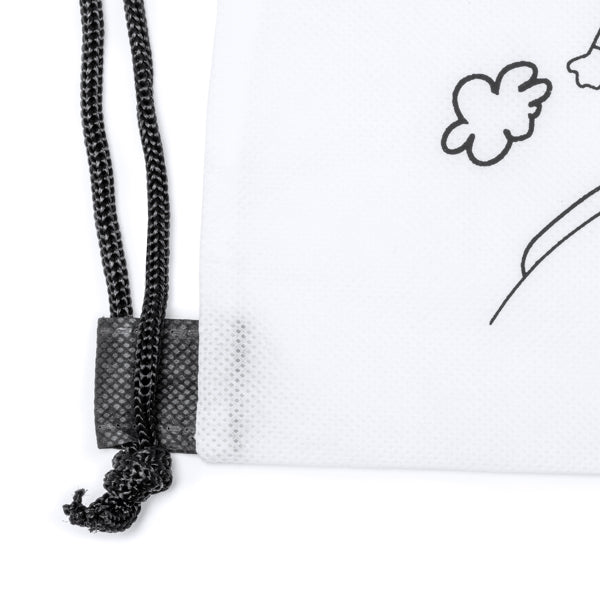 Mochila infantil de cuerdas para colorear con juego de ceras
