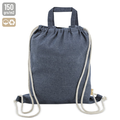Pack bolsa mochila de algodón y bidón con inicial y nombre