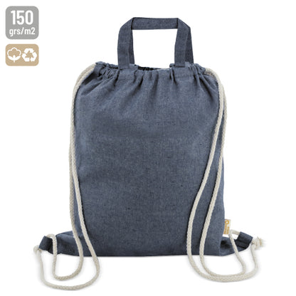 Pack bolsa mochila de algodón y bidón con inicial y nombre
