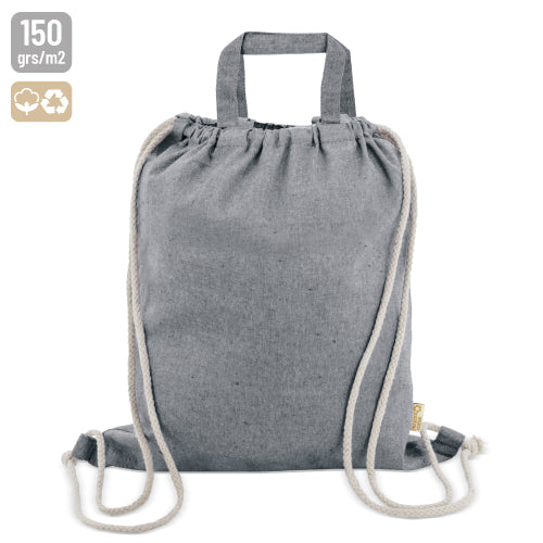 Pack bolsa mochila de algodón y bidón con inicial y nombre