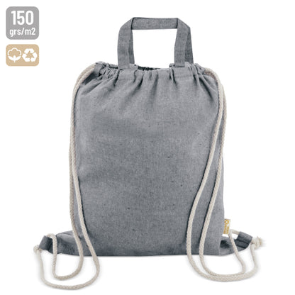 Pack bolsa mochila de algodón y bidón con inicial y nombre