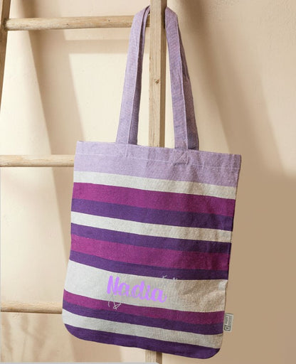 Bolsa de rayas colores personalizada