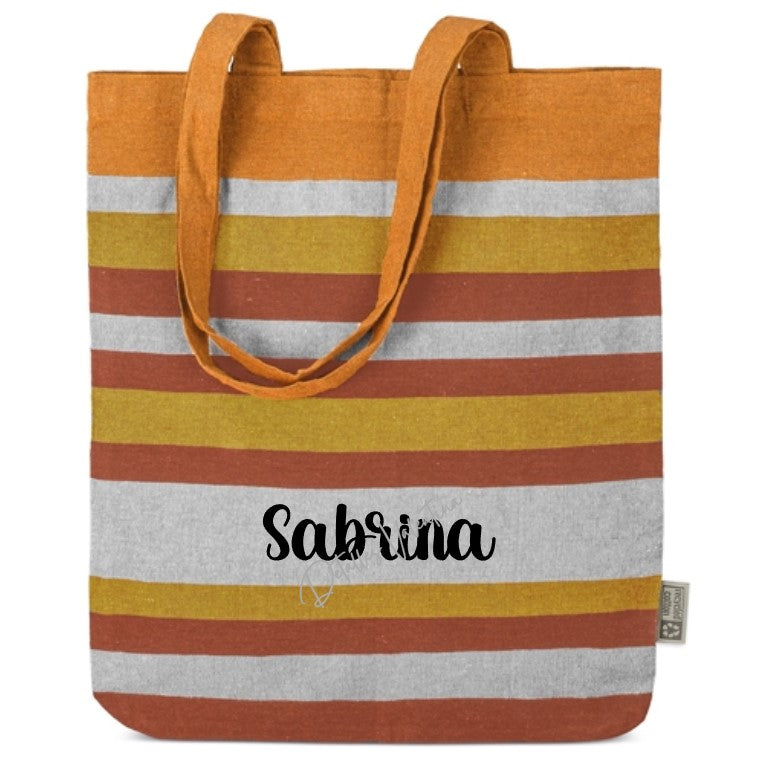 Bolsa de rayas colores personalizada