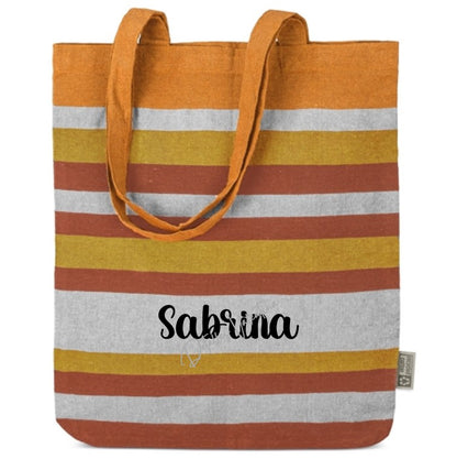 Bolsa de rayas colores personalizada