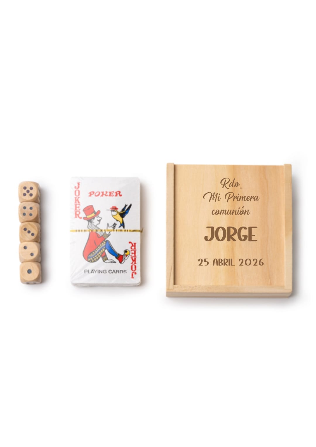 Set de 2 juegos de mesa baraja y dados