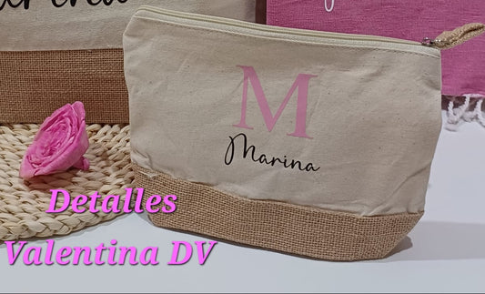 Neceser algodón y yute personalizado