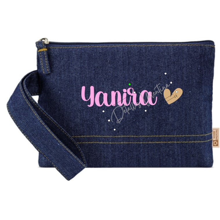 Neceser vaquero con asa personalizado