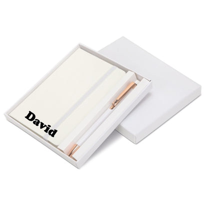 Set de cuaderno y bolígrafo personalizado