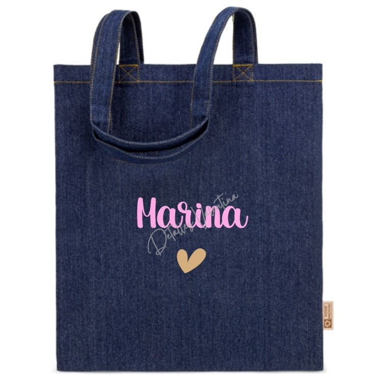 Bolsa tote bag vaquera personalizada