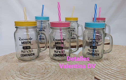 Jarra cristal con caña "Recuerdo molón"