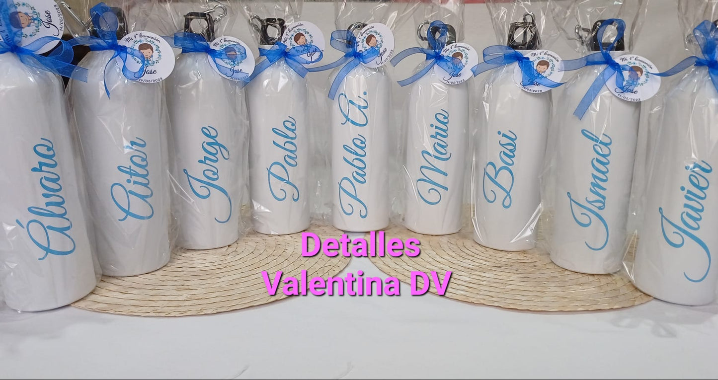Bidón blanco con nombre 800 ml