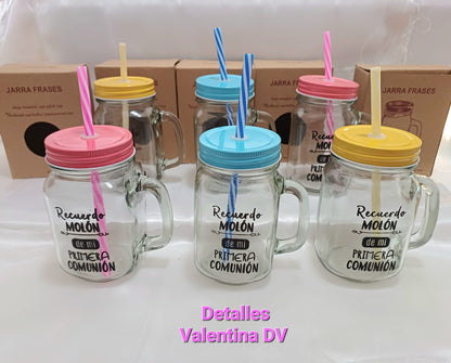 Jarra cristal con caña "Recuerdo molón"