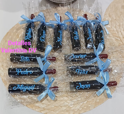 Sacacorchos forma botella negro personalizado