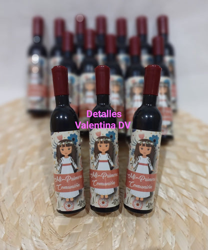Sacacorchos botella imán comunión niña