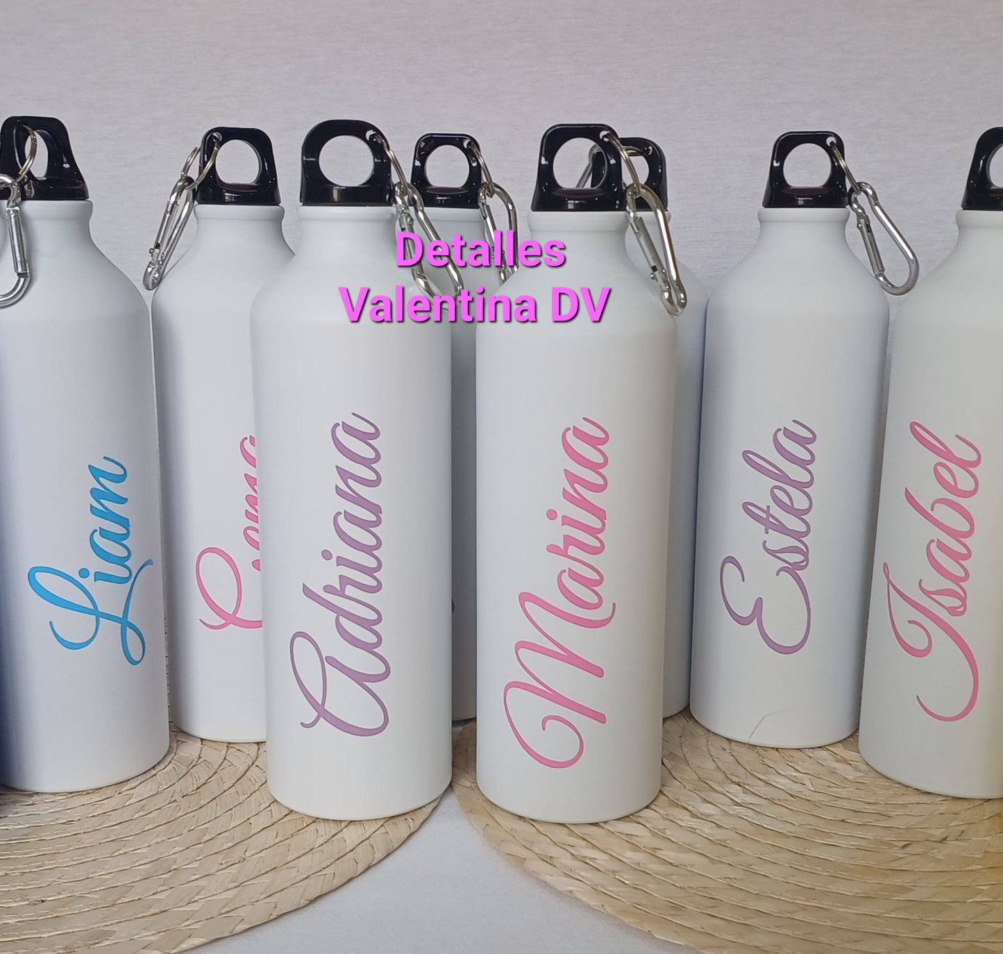 Bidón blanco con nombre 800 ml