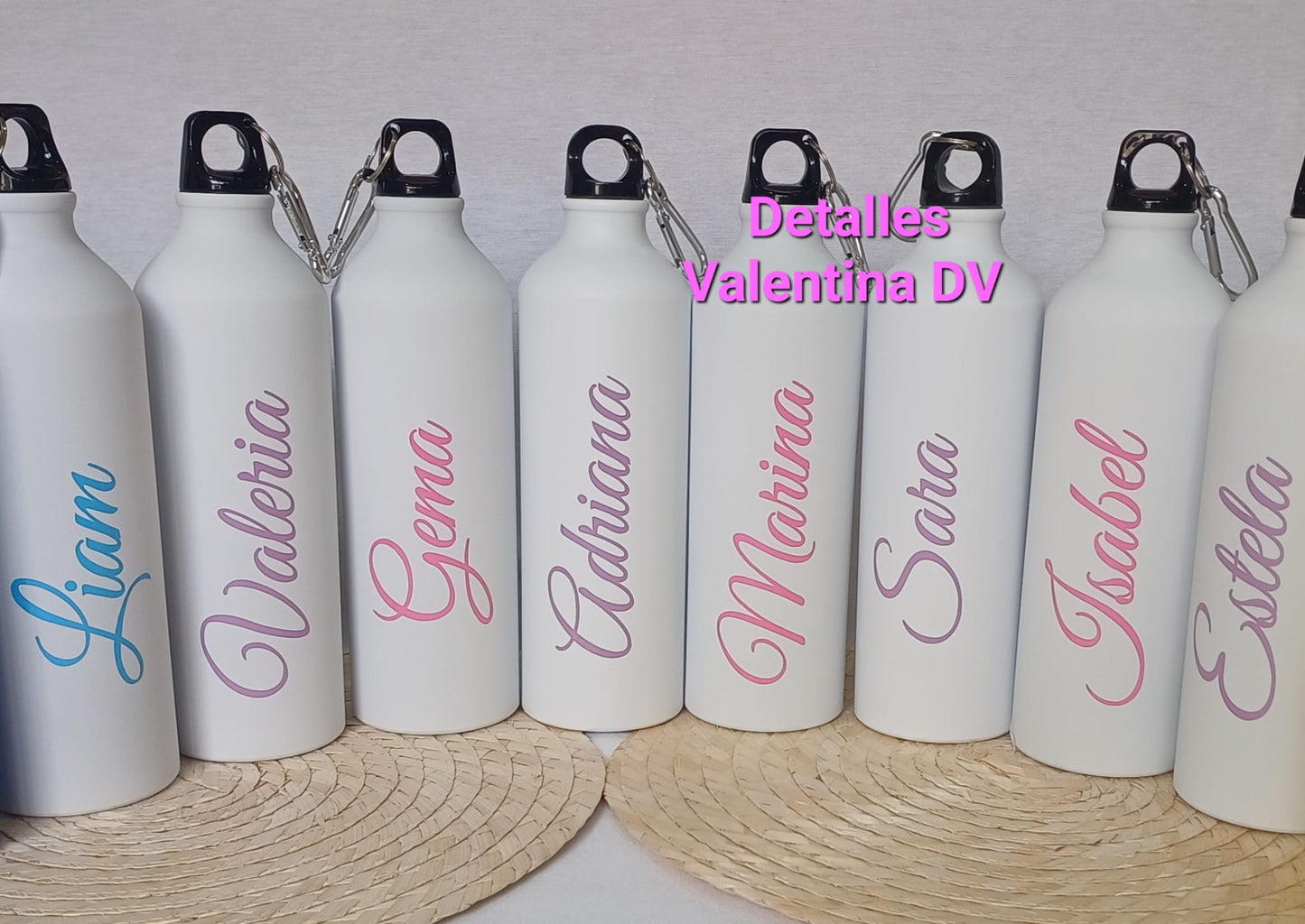 Bidón blanco con nombre 800 ml