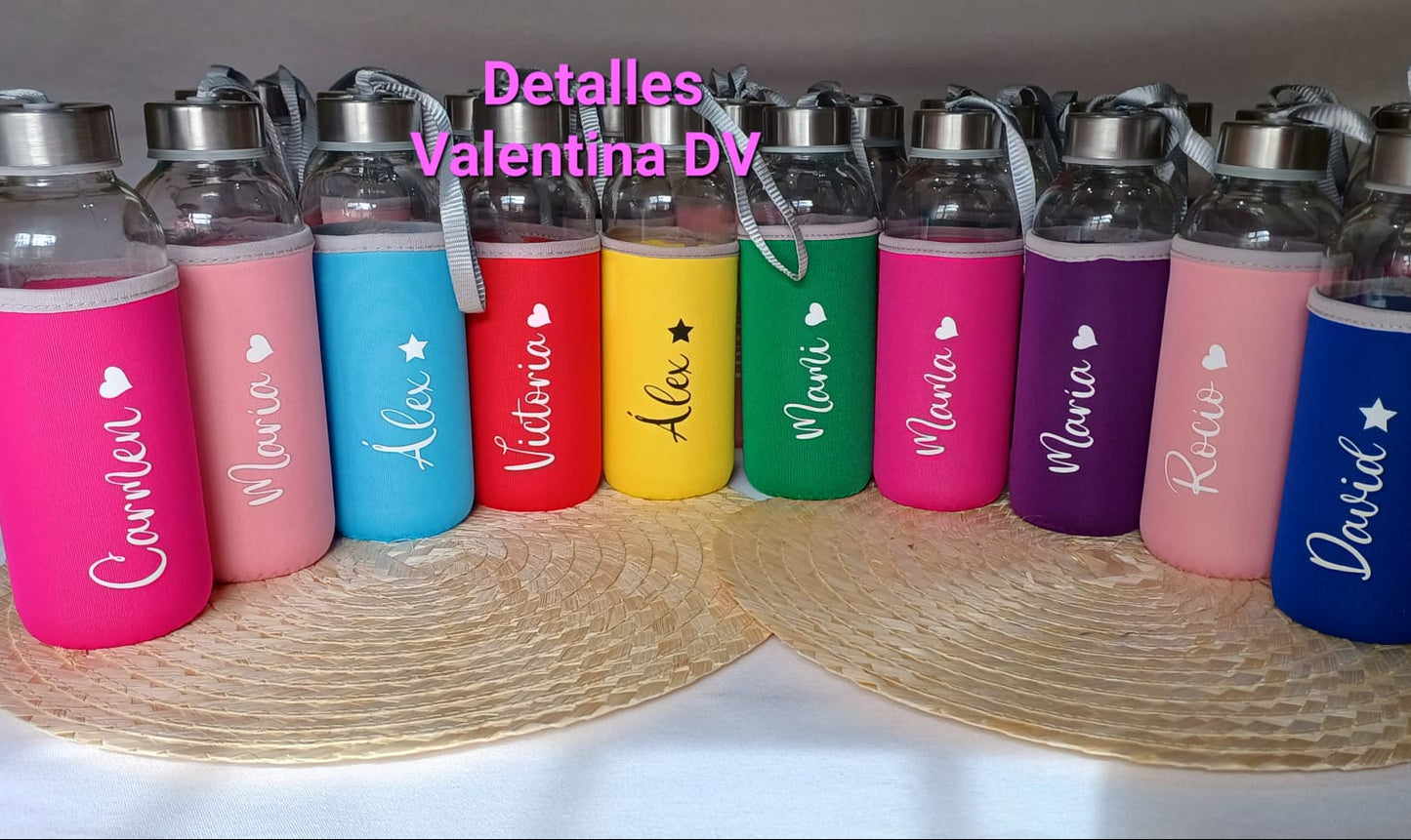 Bidón de cristal personalizado con nombre