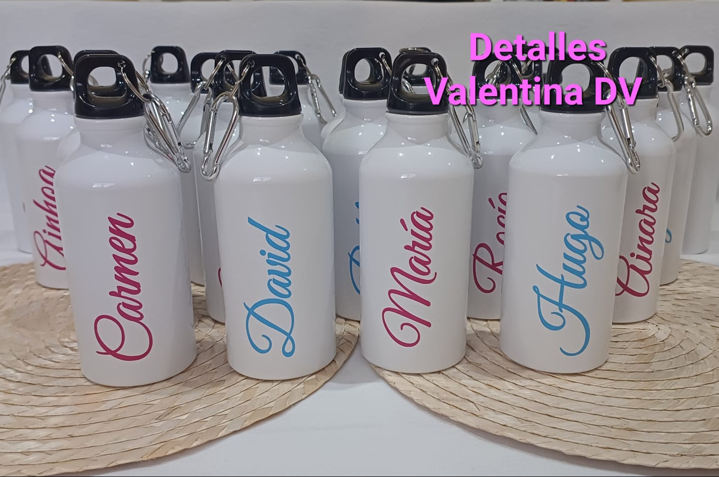 Bidón blanco con nombre