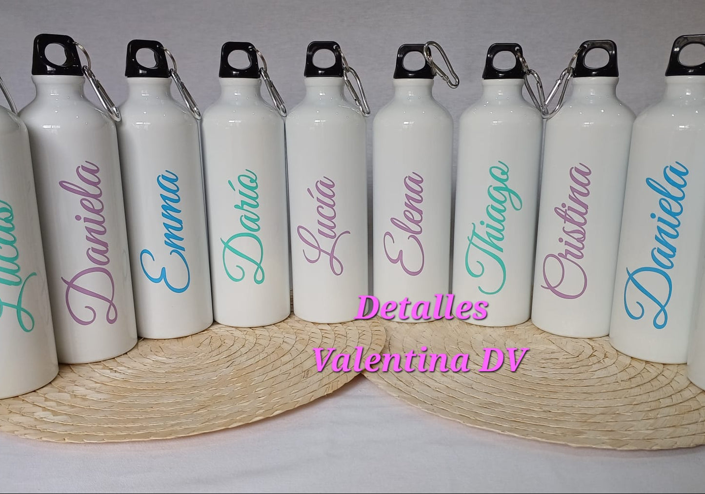 Bidón blanco con nombre 800 ml