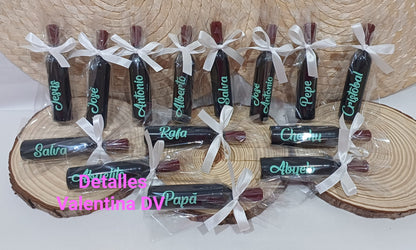 Sacacorchos forma botella negro personalizado