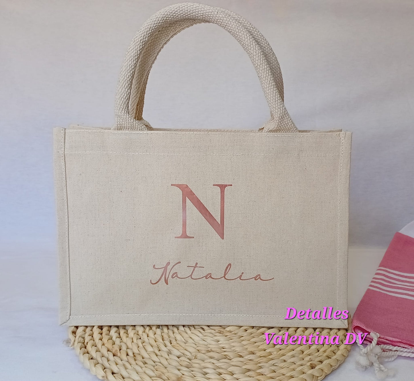 Bolsa de mano personalizada de algodón