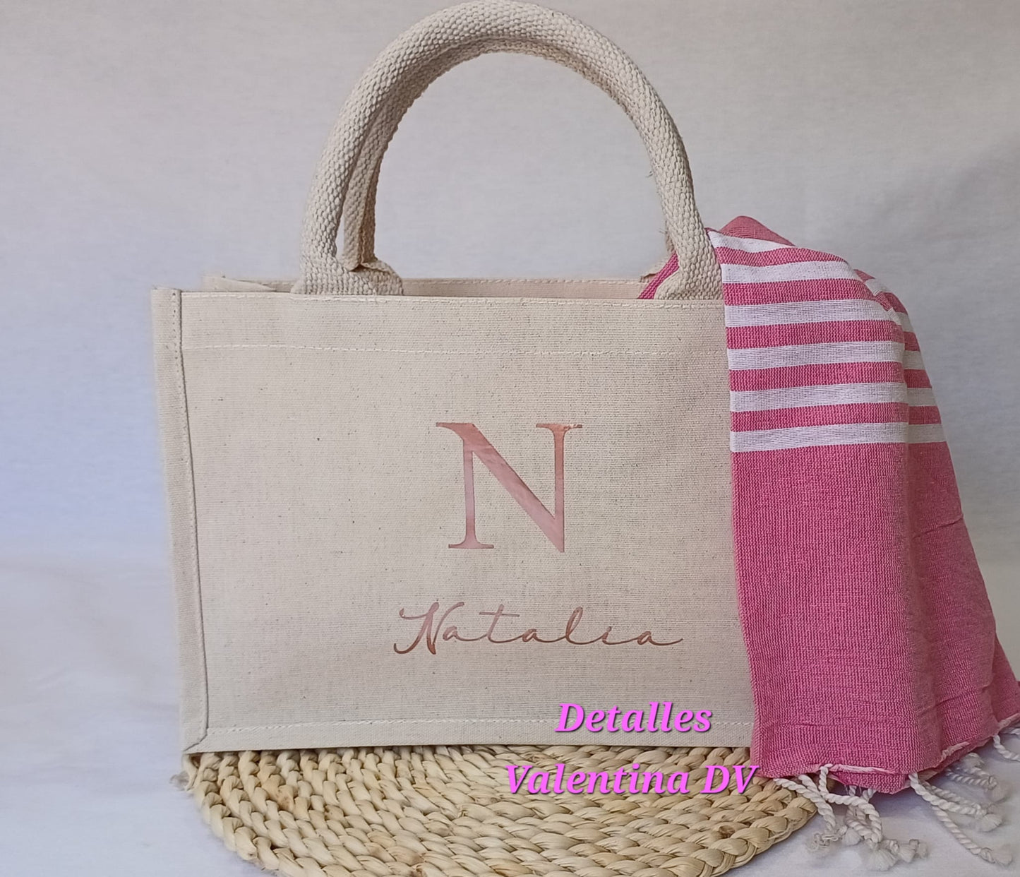 Bolsa de mano personalizada de algodón